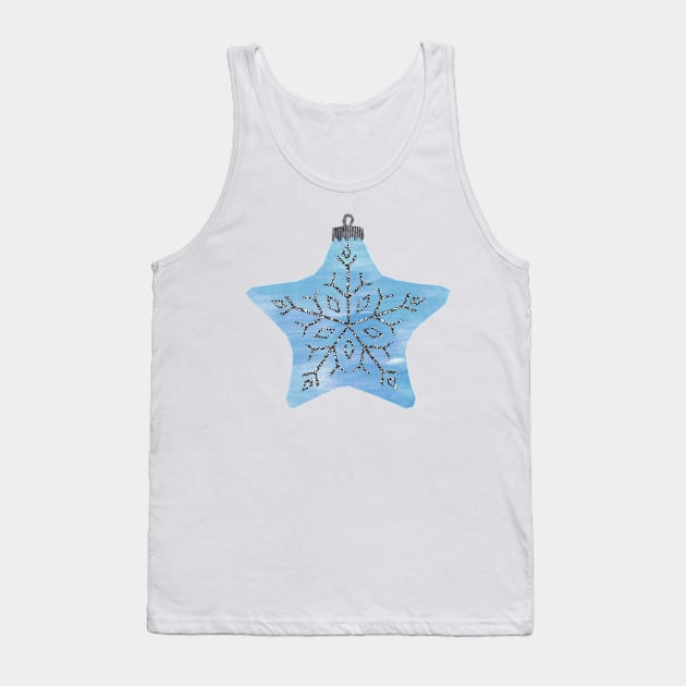 Bauble - Blue star snowflake Tank Top by Babban Gaelg